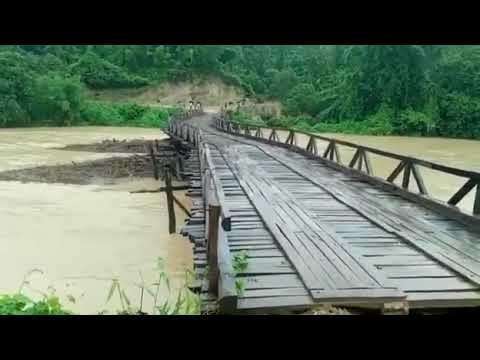 Meghalaya bridge washed away in Floods